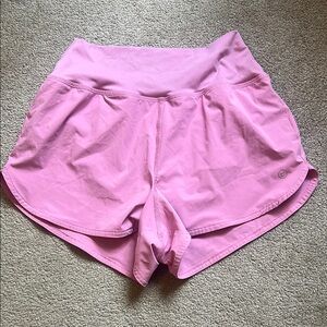 Gilly Hicks Pink Athletic Shorts with Curved Hem